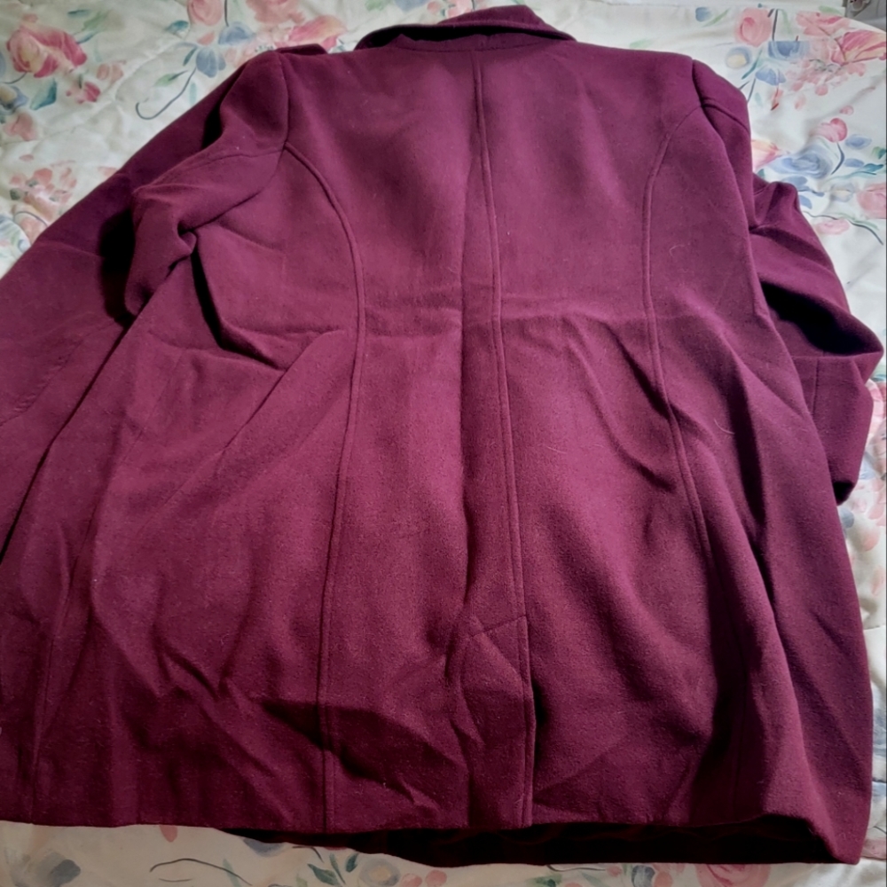 David Basso Large Deep Wine Red Coat - image 4